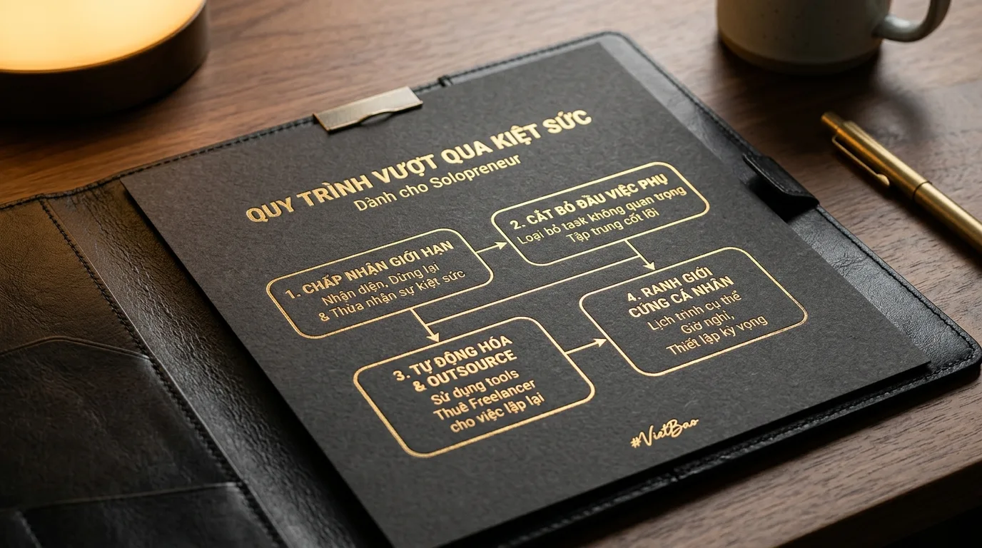 Quy trình 4 bước nhận diện và vượt qua hội chứng kiệt sức dành cho nhà khởi nghiệp Solopreneur