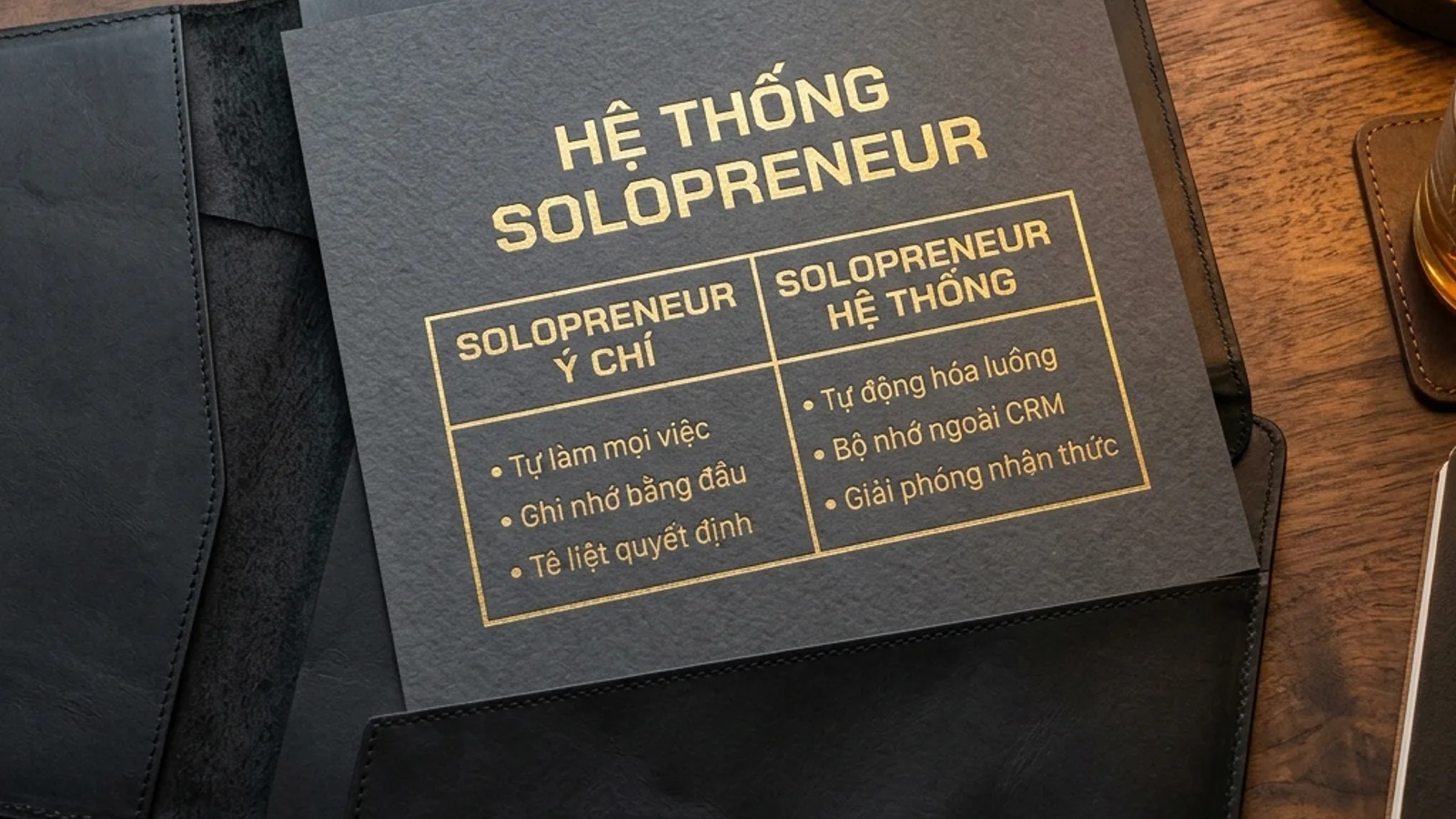Bảng so sánh mô hình Solopreneur ý chí và hệ thống