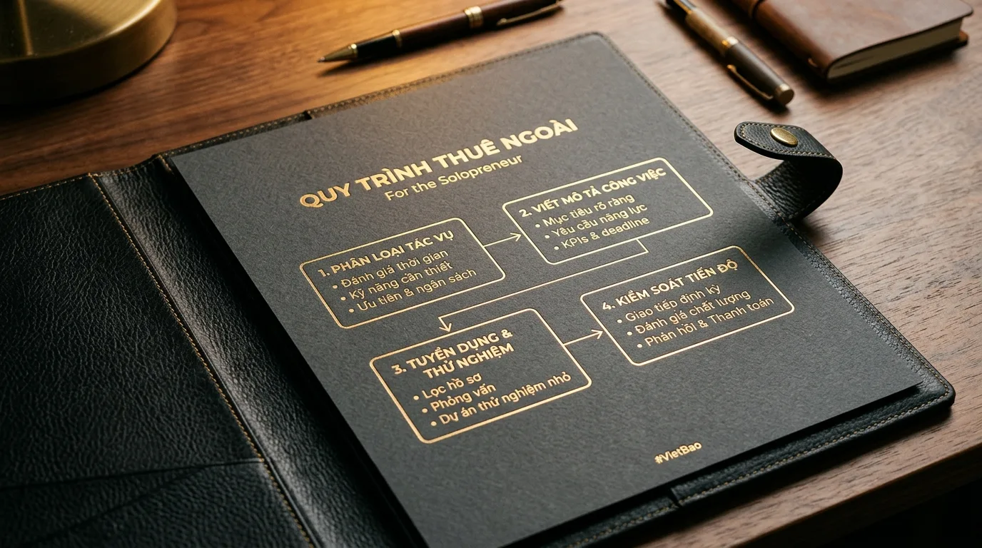 Quy trình 4 bước lập kế hoạch và triển khai thuê ngoài hiệu quả cho Solopreneur