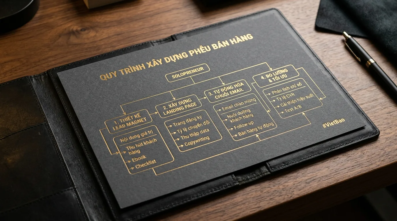 Quy trình 4 bước xây dựng và tự động hóa phễu bán hàng dành cho nhà khởi nghiệp Solopreneur